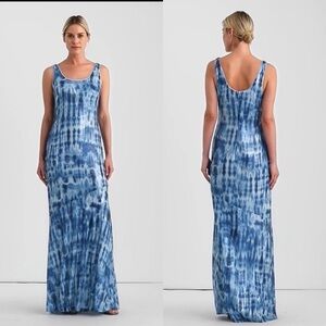 Lauren Ralph Lauren Tie Dye Maxi Sleeveless Scoopneck Dress New With Tags